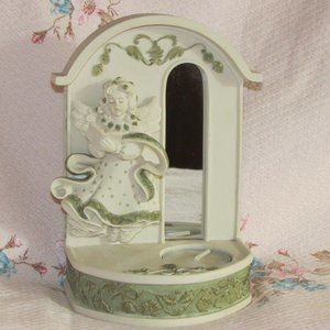 Christmas Candle Holder Cherison Renaissance Collection Holiday Angel Decor